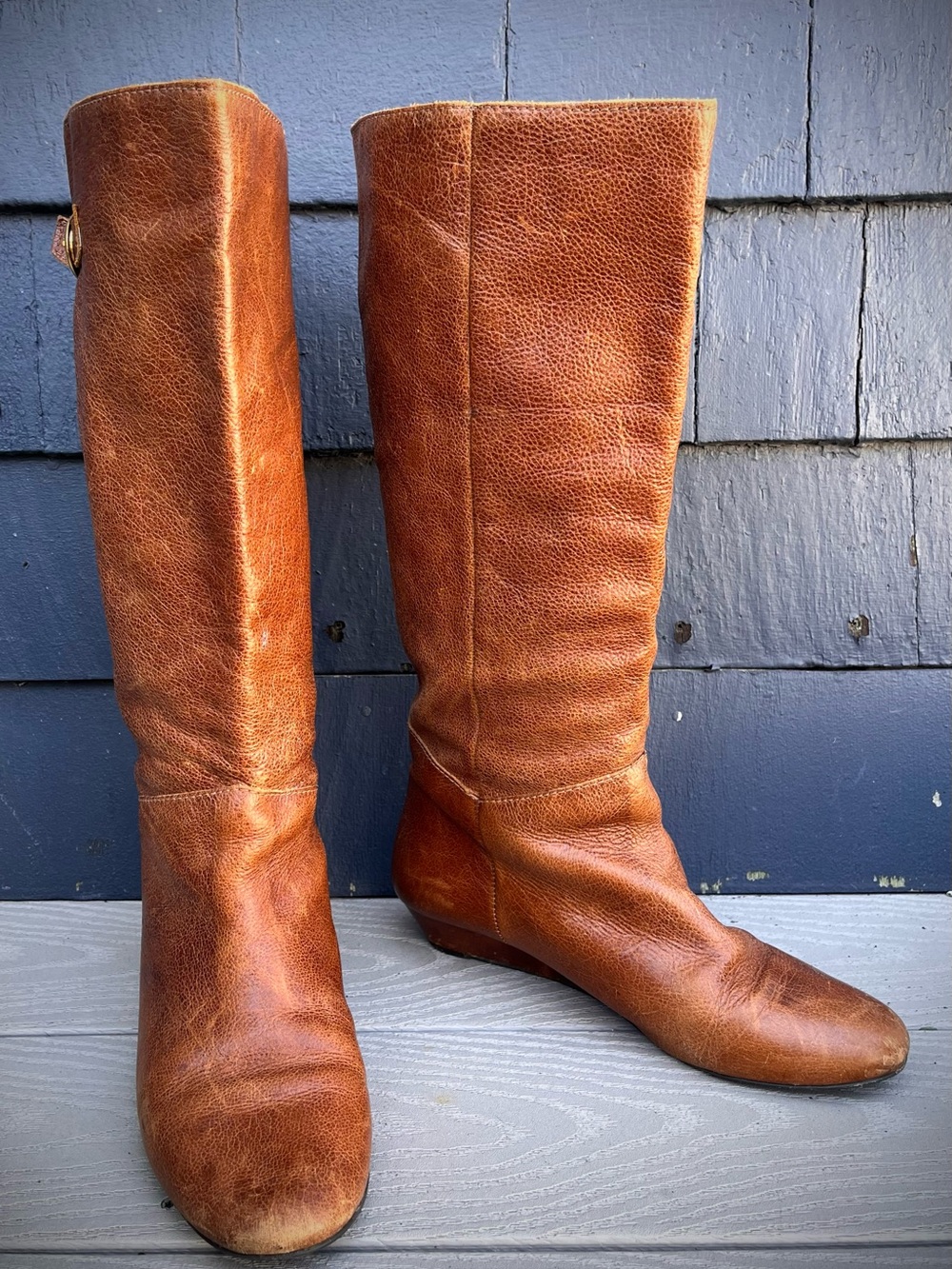 Steve Madden Genuine Tall Leather Boots - Brown - Picture 4 of 8